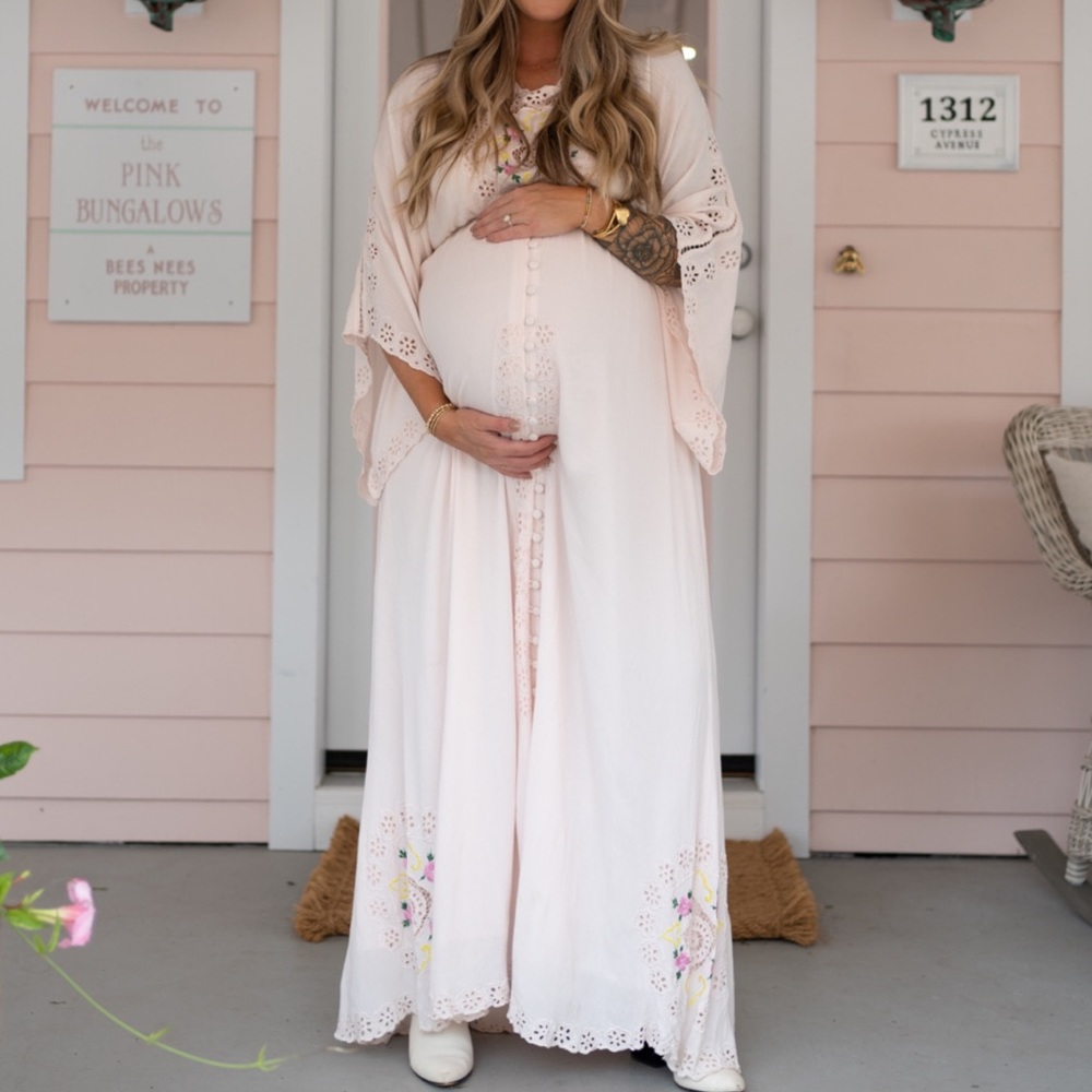 Fillyboo dress in baby pink.